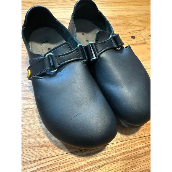 Birkenstock Men's LINZ Shoe Anti-Static/Natural Leather Black Size 42 (Sz 9) - Picture 1 of 11
